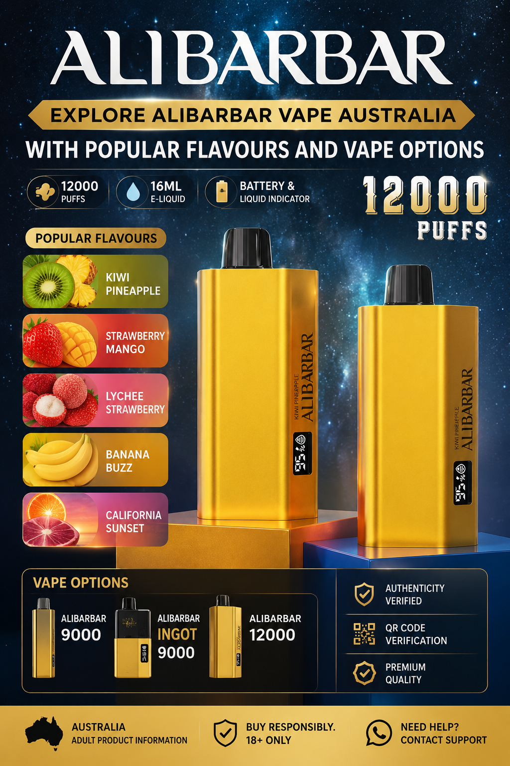 Alibarbar Vape Australia popular flavours and vape options guide