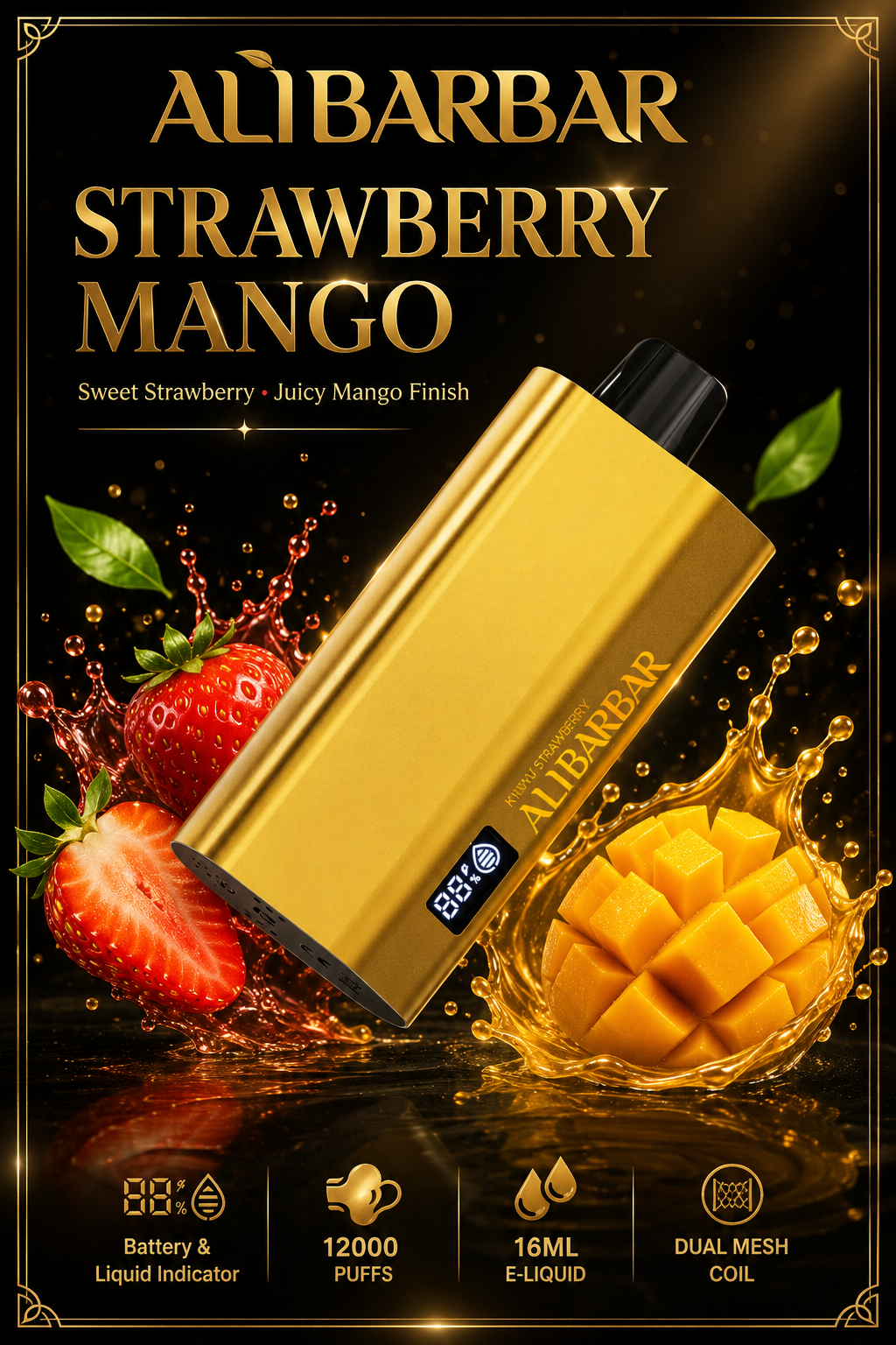 ALIBARBAR Strawberry Mango Flavour Product Overview Australia